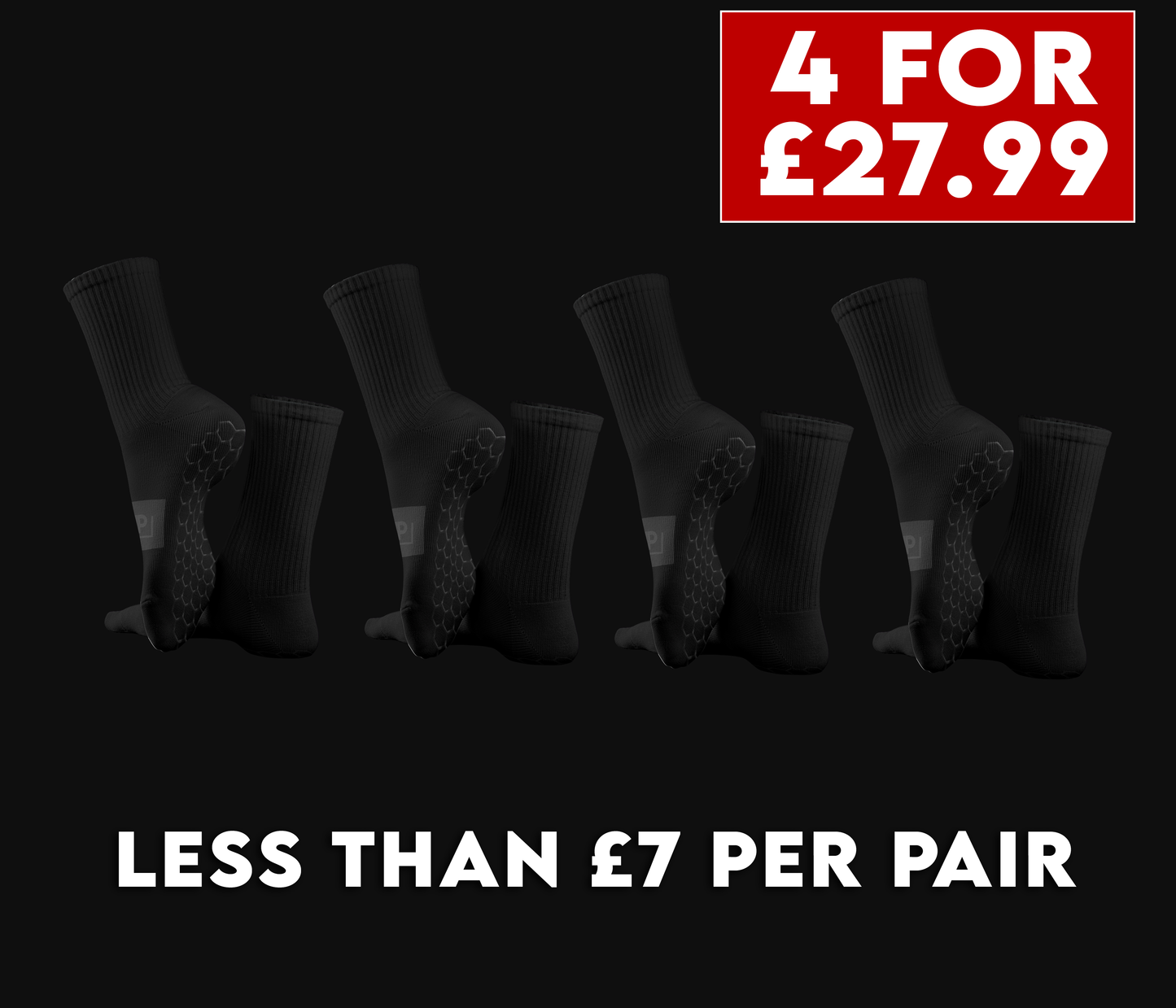 BUNDLE OF 4 GRIP PERFORMANCE PRO V1 BLACKOUT